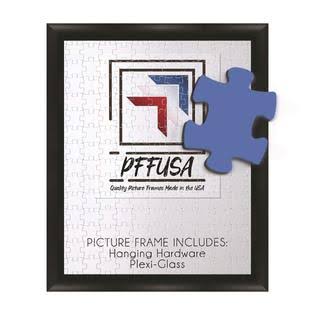 PictureFrameFactoryOutlet Puzzle Frame | Picture Frame | Poster Frame | Puzzle Frame | 1.25 inch Black MDF Frame | Plexi Glass and Hanging Hardware